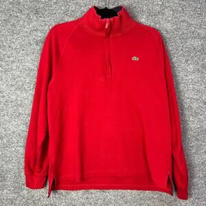 Lacoste 1/4 Zip‎ High Neck Collard  Long Sleeve Pullover sweatshirt Shirt Mens 6